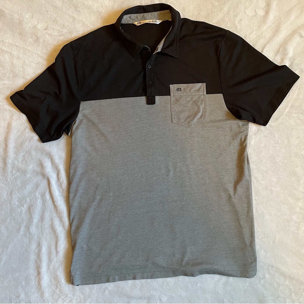 Travis Mathew Polo Shirt Mens Sz L Pima Cotton Blend Performance Golf Stretch